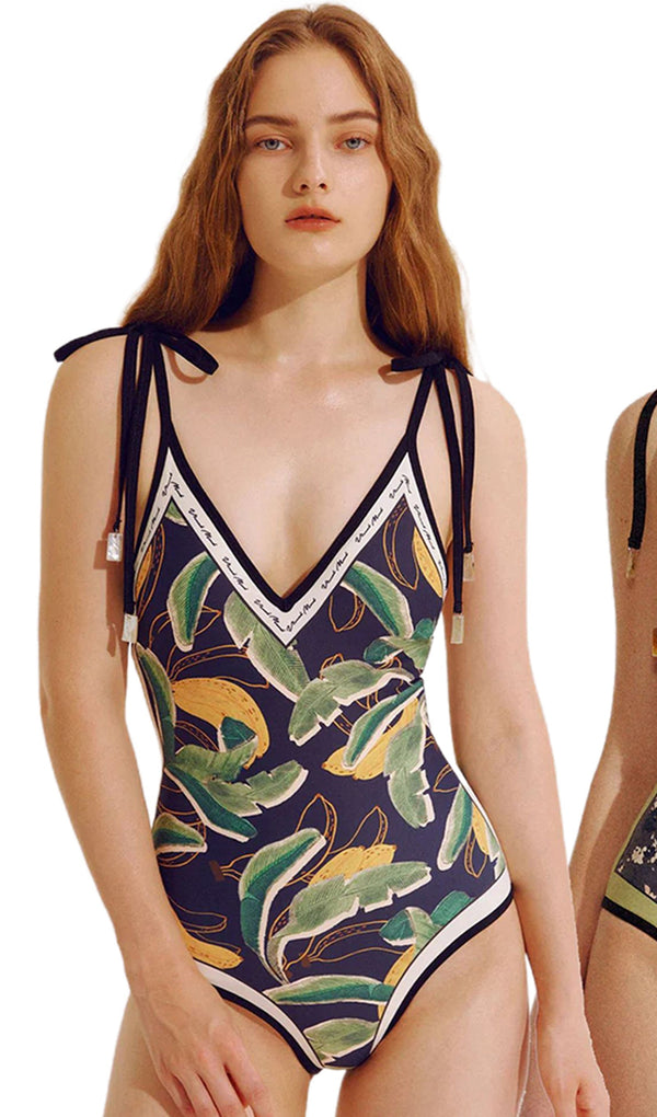 Tersinir Çiçekli Tek Parça Mayo Plaj Kıyafeti