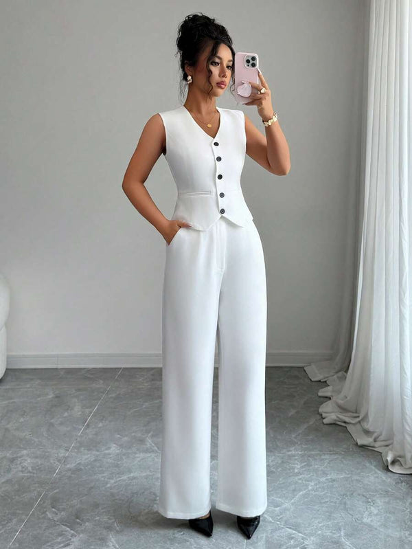 Cepli Yelek Ve Uzun Pantolon Takımı