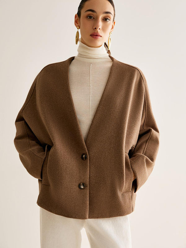Mocha Essence Wool Ceket