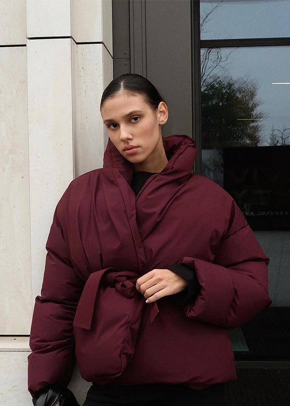 Luxura Kapitone Kuşaklı Puffer Mont