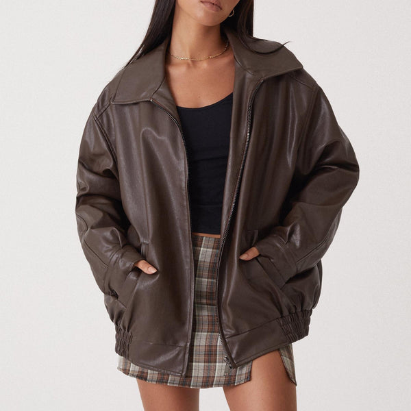 Aurelia Oversize Deri Ceket