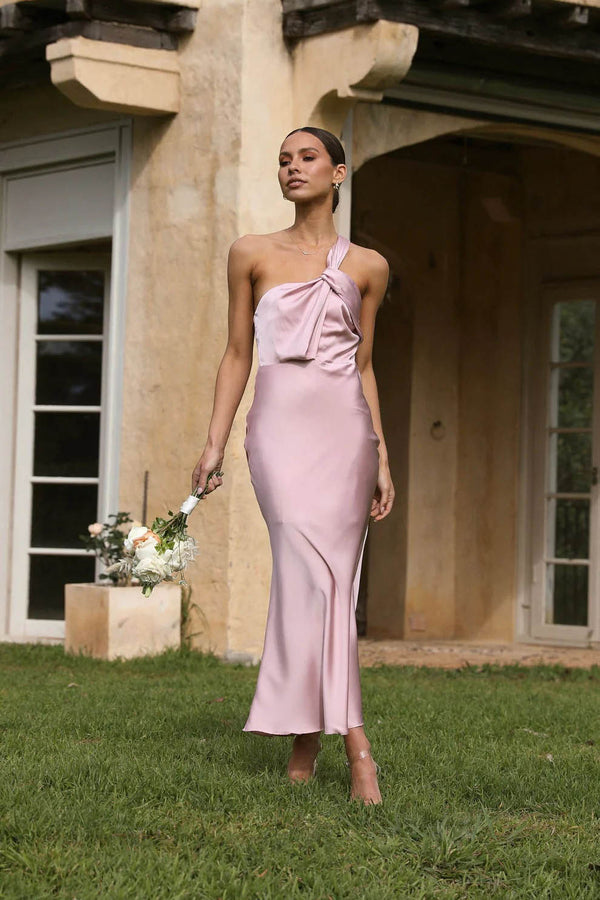 Greta Uzun Elbise Pembe
