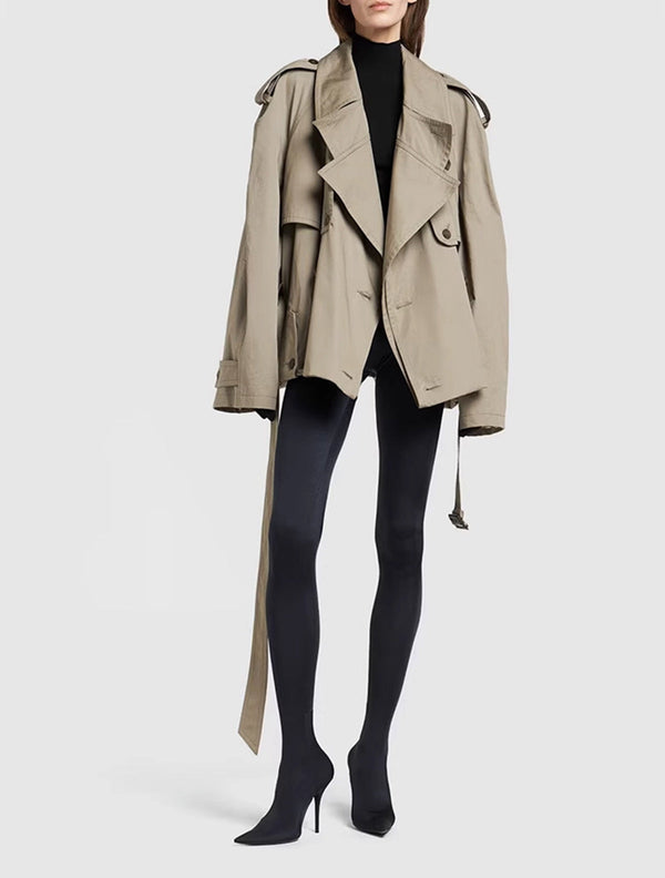 Oversize Bej Trençkot