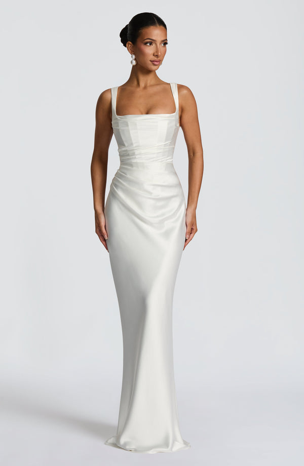 Calanthe Maxi Elbise - Beyaz