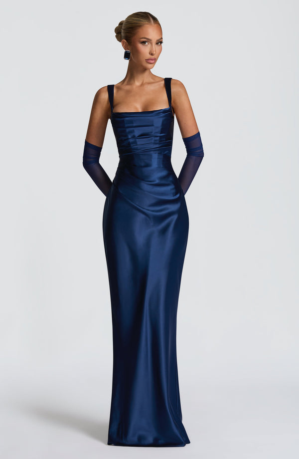 Calanthe Maxi Elbise - Lacivert