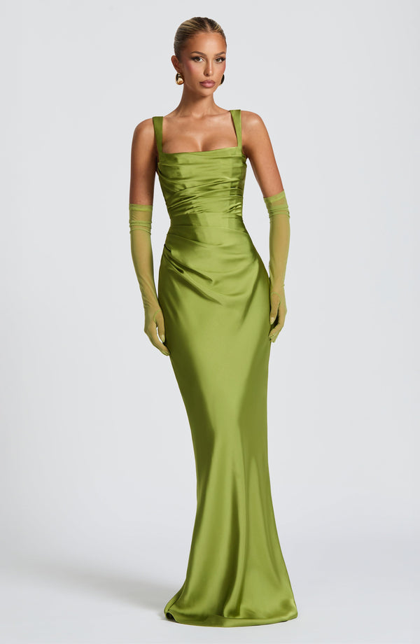 Calanthe Maxi Elbise - Yeşil