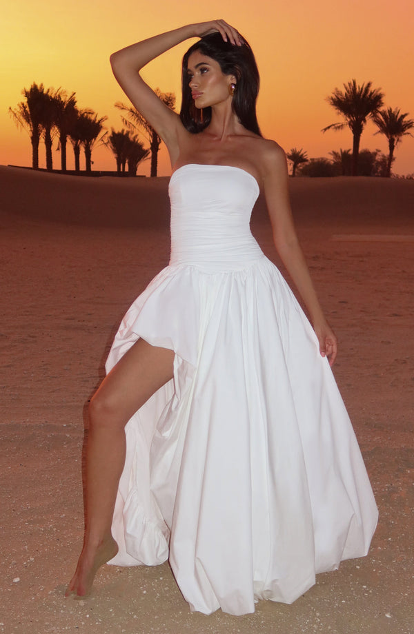 Jillian Maxi Elbise - Beyaz