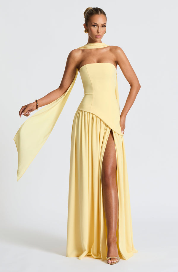 Maliyah Maxi Elbise - Limon Sarısı