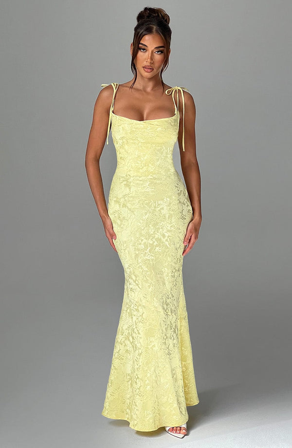 Whitney Maxi Elbise - Limon Sarısı